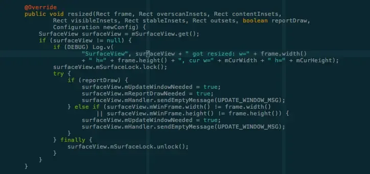 MyWindow resized方法